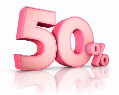 Pink Fifty Percent clipart