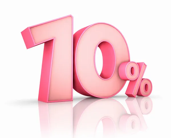 Pink Ten Percent — Stock Photo, Image