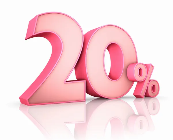 Pink Twenty Percent — Stock Photo, Image