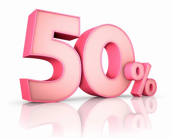 Pink Fifty Percent — Stock Photo, Image
