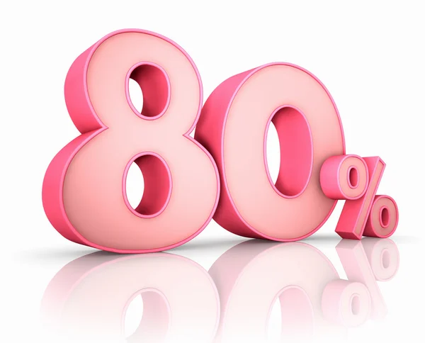 Rózsaszín nyolcvan százaléka — Stock Fotó