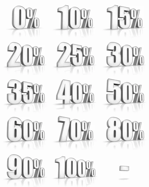 White Percent Tags — Stock Photo, Image