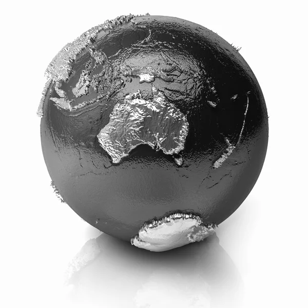 Срібна земної кулі - Австралії — стокове фото