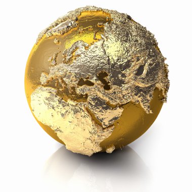 Gold Globe - Europe clipart