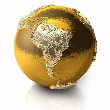 Gold Globe - South America clipart