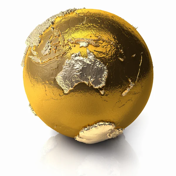 Gold globus - australien — Stockfoto