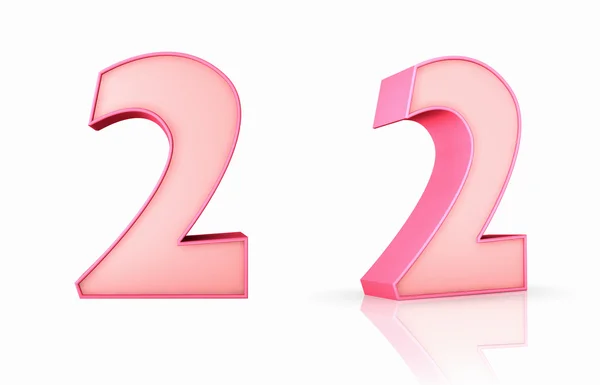 Pink Number Two — Stock Photo, Image