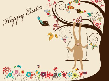 Easter greeting card clipart