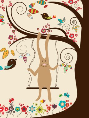 Easter greeting card clipart