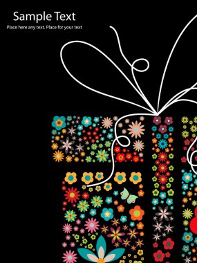 Floral gift clipart