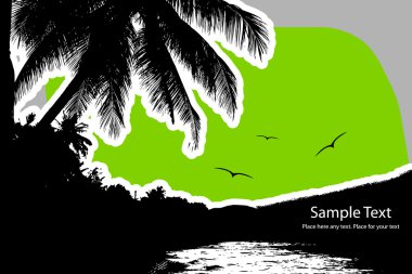 Tropical landscape clipart