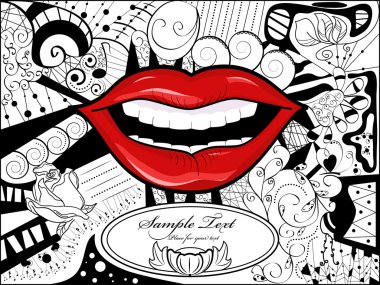 Lips background clipart