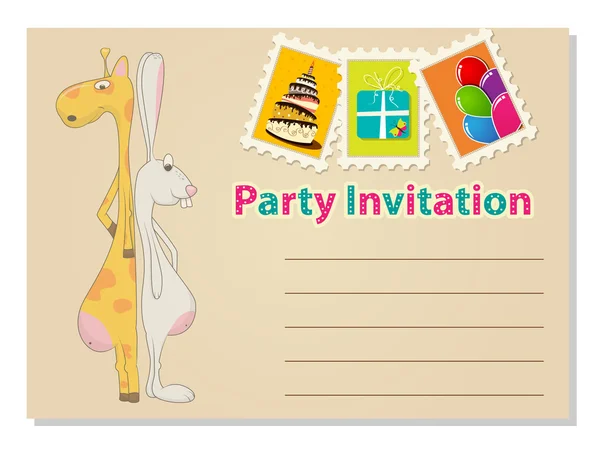 Einladung zur Party — Stockvektor