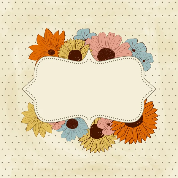 Cadre fleuri — Image vectorielle