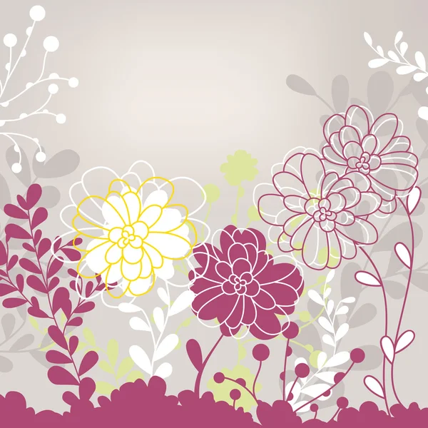 Cartão floral encantador — Vetor de Stock