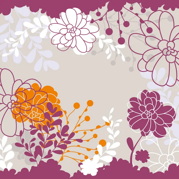 Jolie carte florale — Image vectorielle