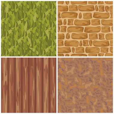 Set of seamless textures clipart