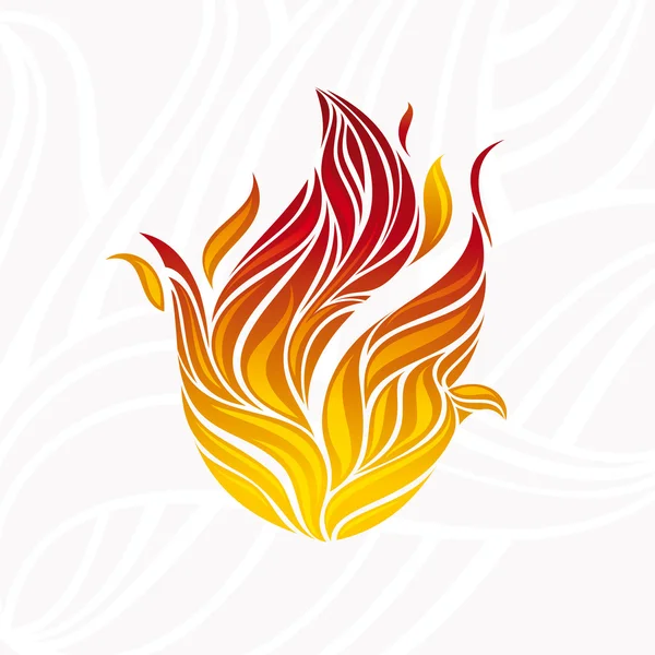 Καλλιτεχνική φωτιά φλόγα — Διανυσματικό Αρχείο