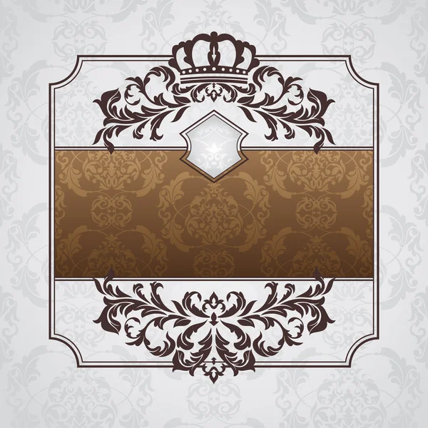 王室の華やかなビンテージ フレーム — ストックベクタ