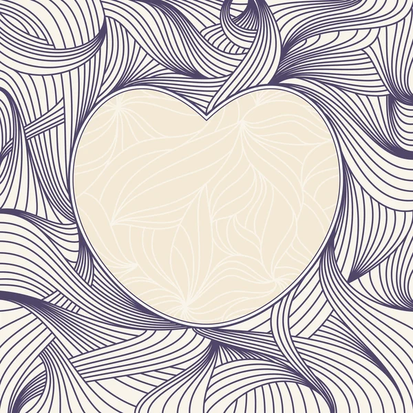 Charmant cadre de coeur — Image vectorielle
