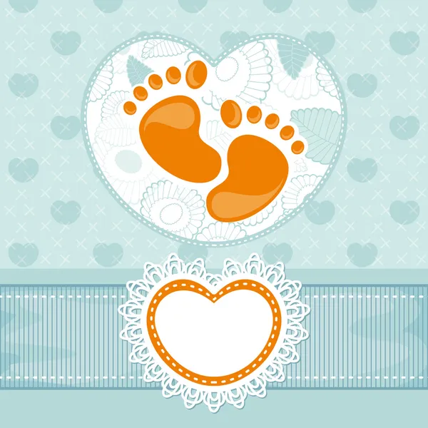 Carte bébé mignonne — Image vectorielle