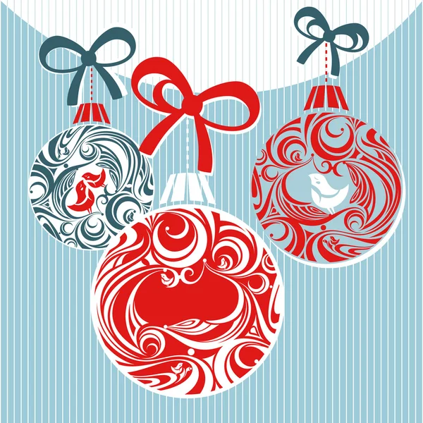 Carte décorative de Noël — Image vectorielle