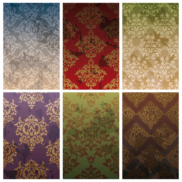 Set of seamless vintage background — Stock Vector