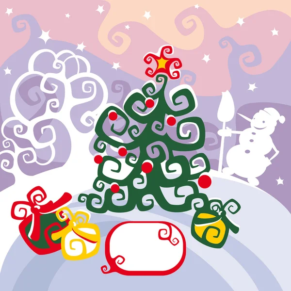 クリスマス カード ベクトル イラスト — ストックベクタ