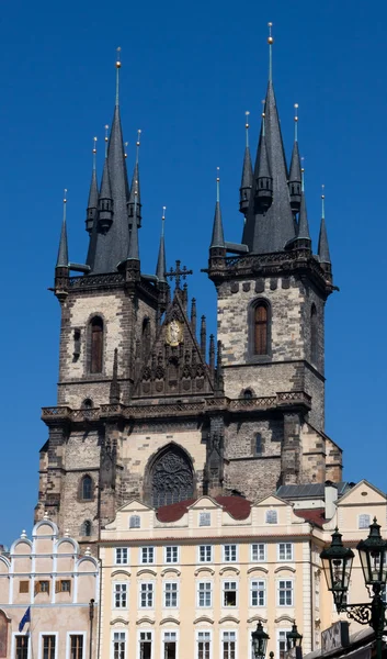 Tynkerk in Praag in het Tsjechisch — Stockfoto