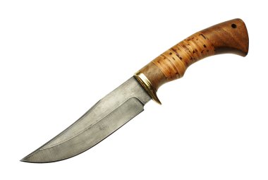 Beyaz arkaplanda bıçak