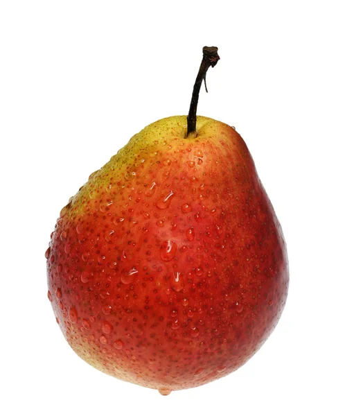 Red-yellow pear on a white background — Stock Photo, Image