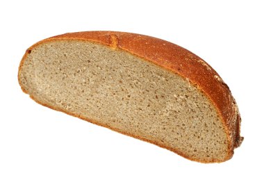 Beyaz arkaplanda siyah ekmek