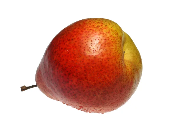 白色背景上的红黄梨子 — 图库照片