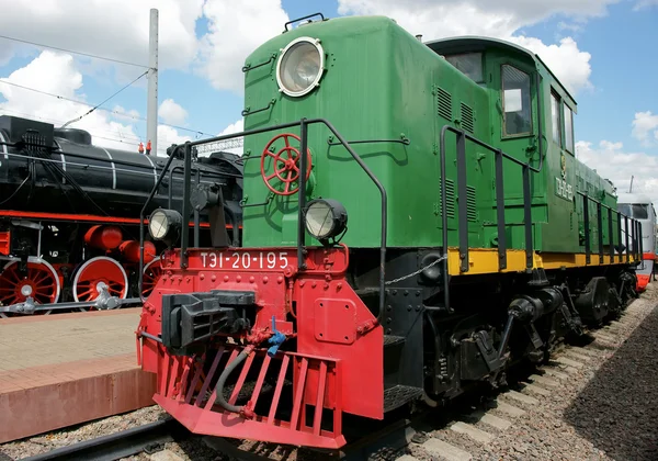 Motor diesel - a locomotiva — Fotografia de Stock