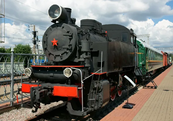 Antica locomotiva a vapore — Foto Stock