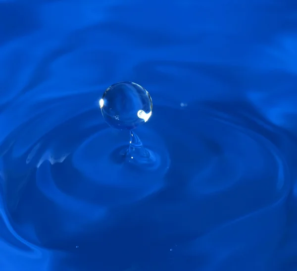 Dark blue drop of water — Stock Photo, Image