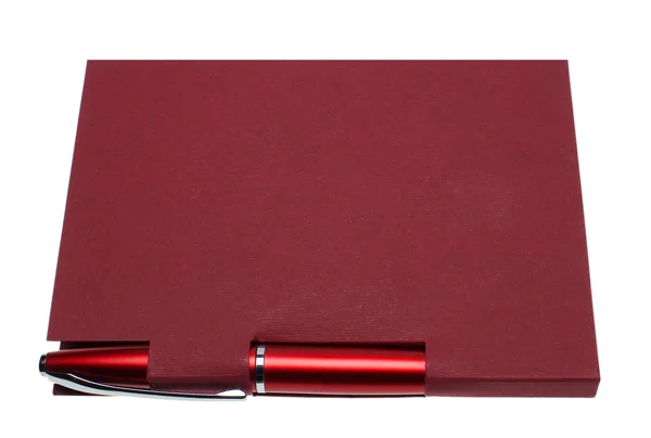 stock image Red notebook with the handle