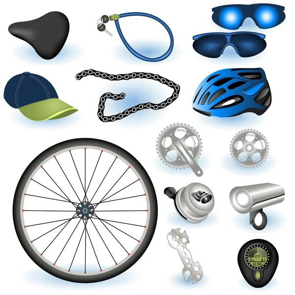 Équipement de vélo — Image vectorielle