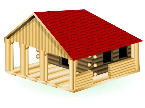 Дерев'яний будинок — стоковий вектор