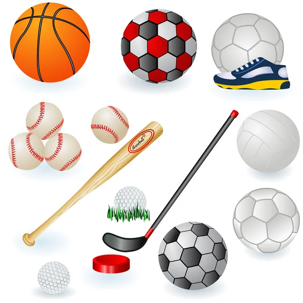Sportausrüstung Symbole 1 — Stockvektor