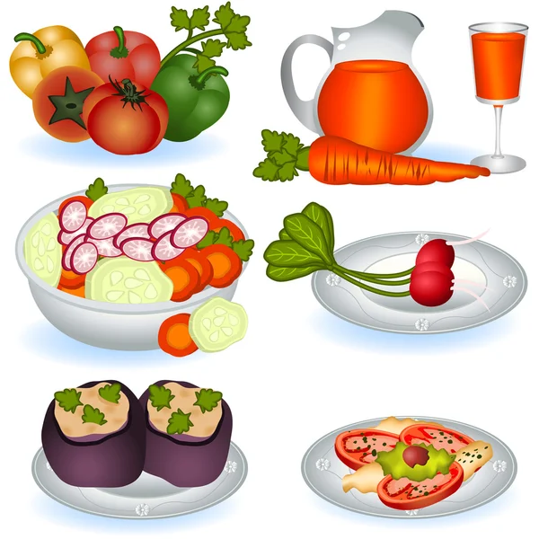 素食食品 1 — 图库矢量图片