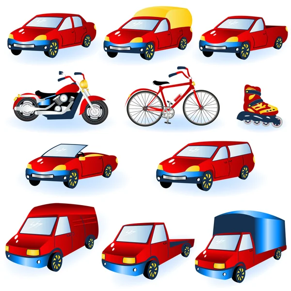 Icônes de véhicule — Image vectorielle