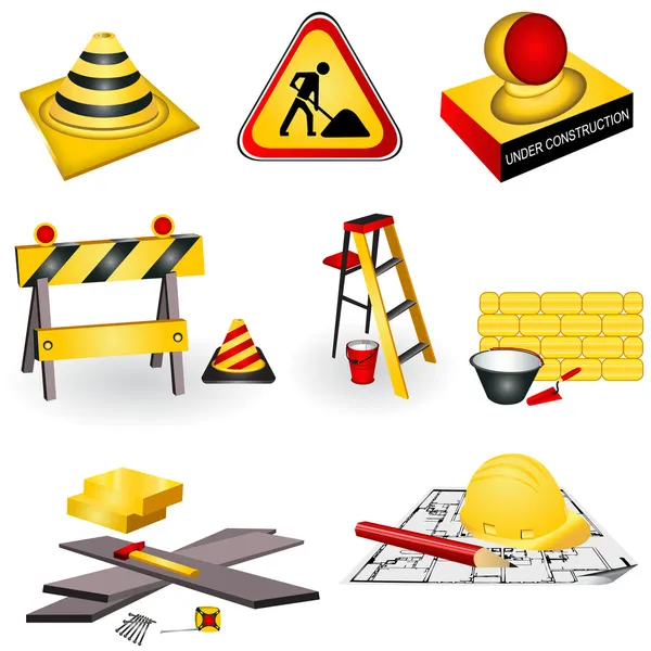 Construction icons — Stock Vector