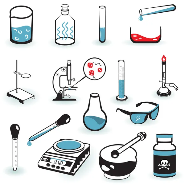 Instrumentos de laboratorio — Vector de stock