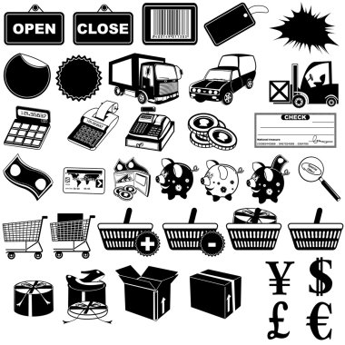 Shop pictogram icons 1 clipart