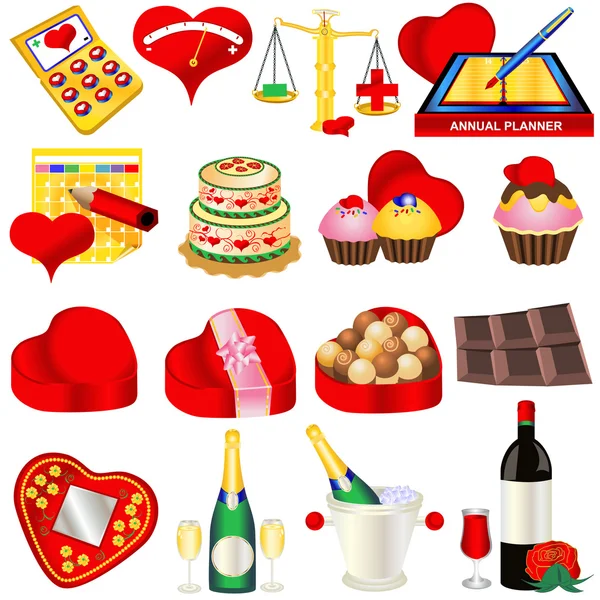 Icônes d'amour 2 — Image vectorielle