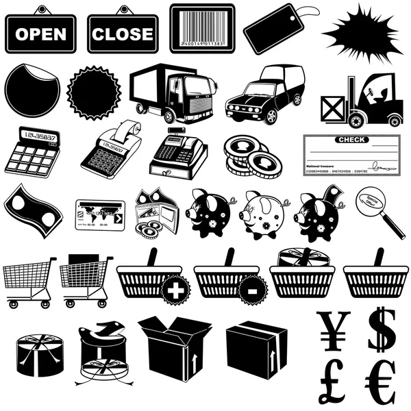 Geschäft Piktogramm Symbole 1 — Stockvektor