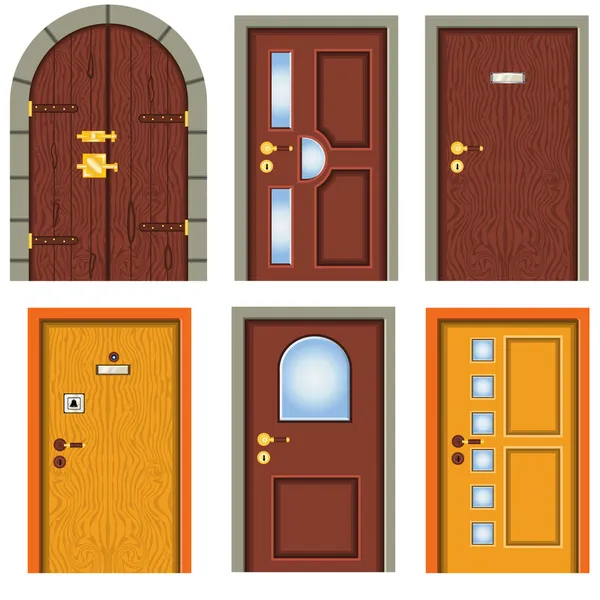 Collection of doors Stock Illustration