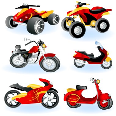 Motorcycle icons 2 clipart