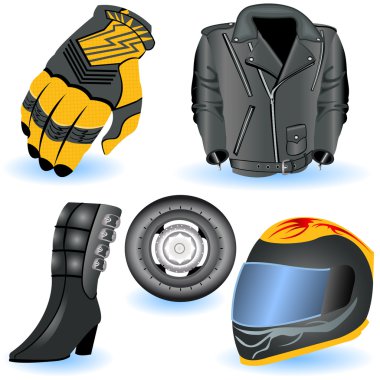 Motorcycle icons 1 clipart